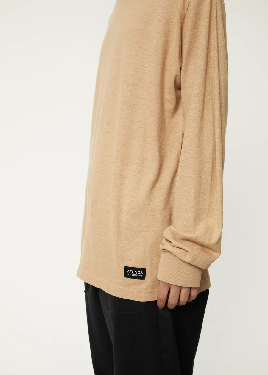 Afends - Essential Long Sleeve Tee in Tan