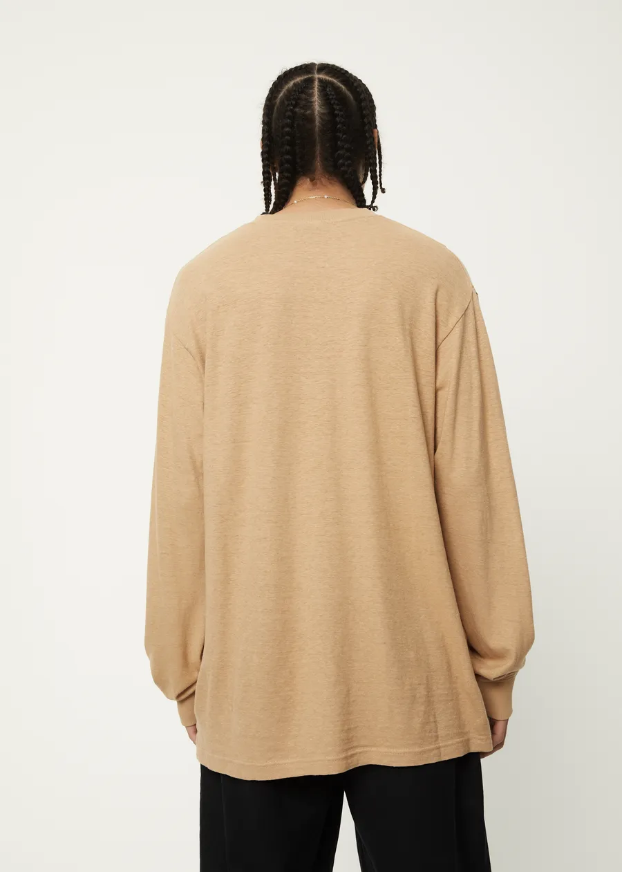 Afends - Essential Long Sleeve Tee in Tan