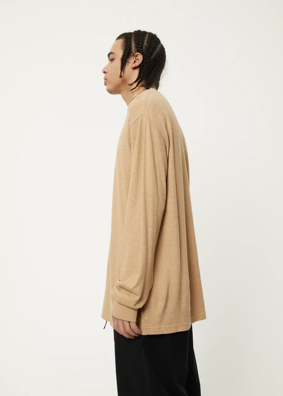 Afends - Essential Long Sleeve Tee in Tan