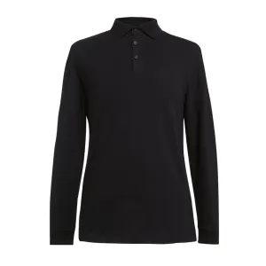 BA008-L Brook Taverner Frederick Mens Long Sleeve Polo Shirt Black Size L