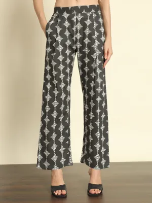 Black Tribal Print Pant