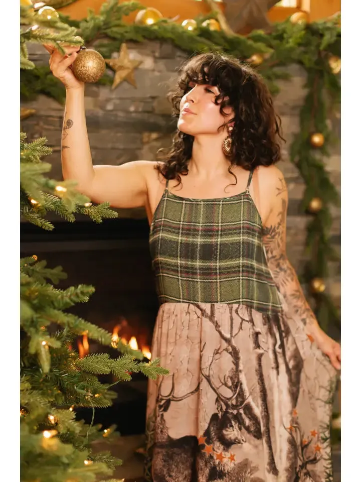 Boheme Bamboo Slip Dress Winter Wish Christmas Plaid LIMITED EDITION - Not included in Black Friday Sale