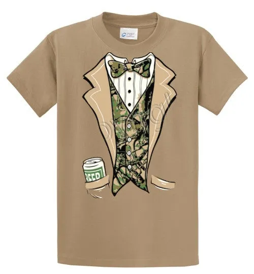 Camo Tuxedo Printed Tee Shirt