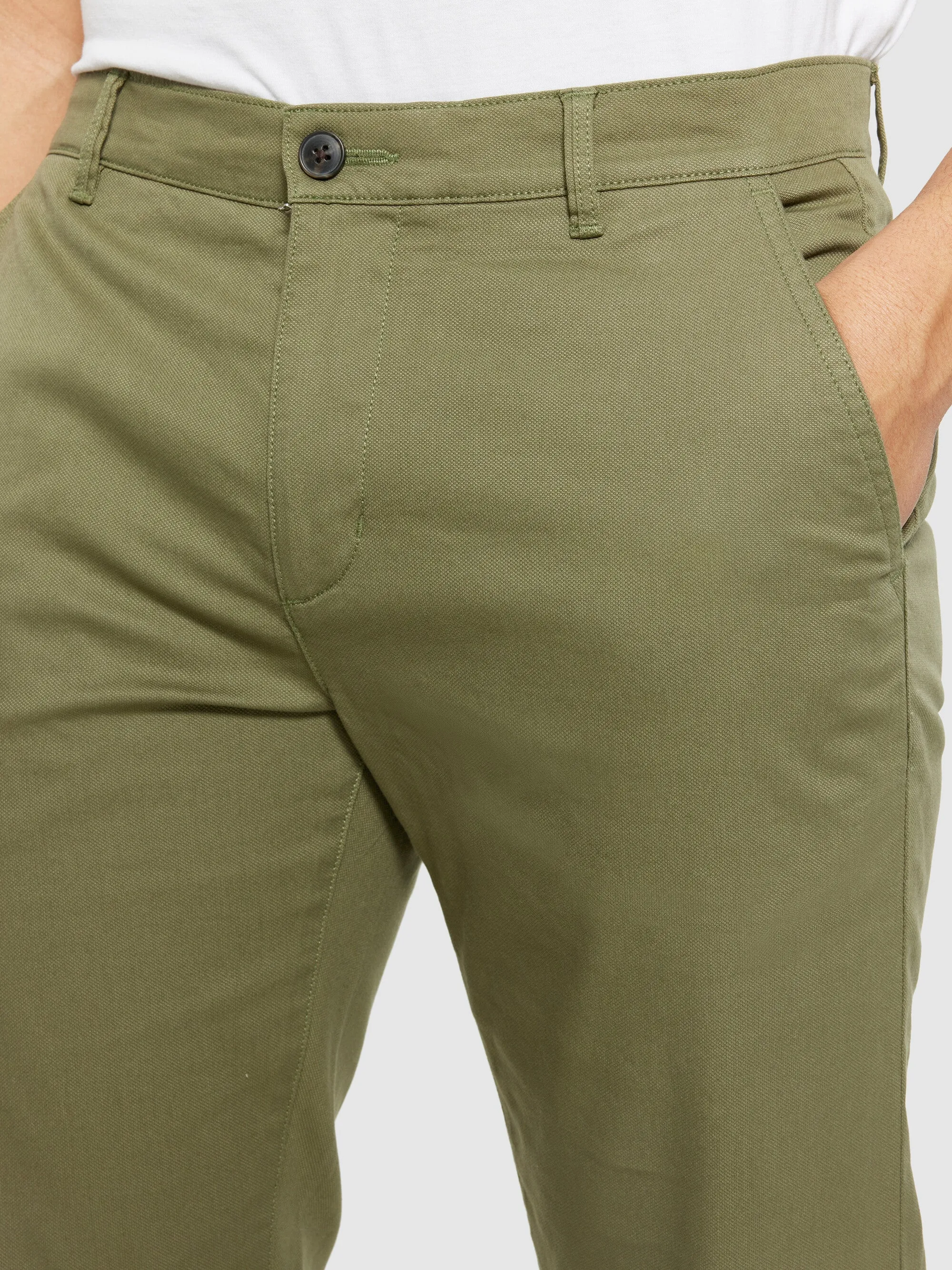 CHUCK regular canvas pants - GOTS/Vegan - Burned Olive