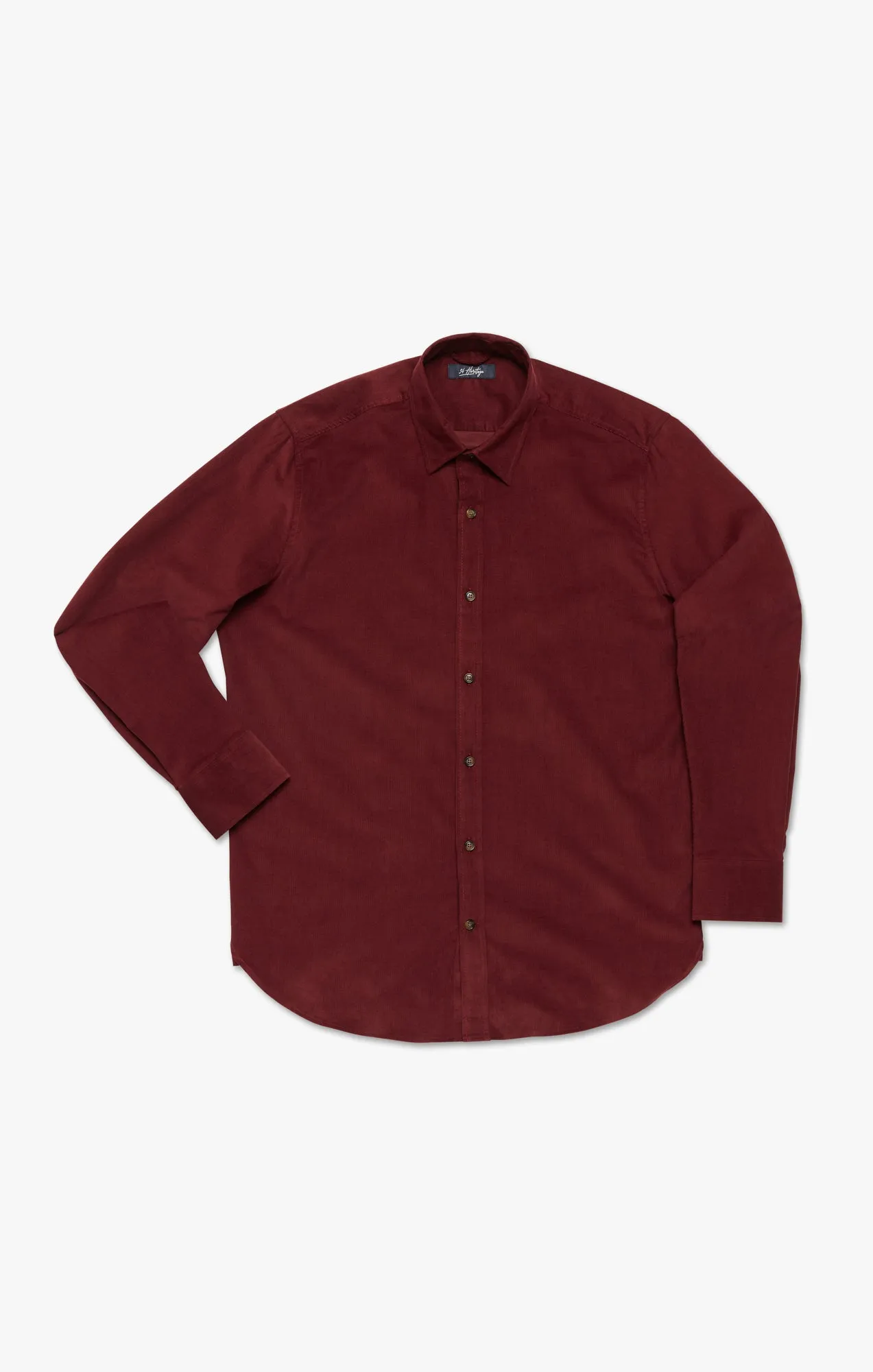 Corduroy Shirt In Bordeaux