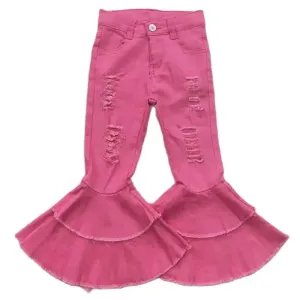 Double Rose Red Bell Bottoms