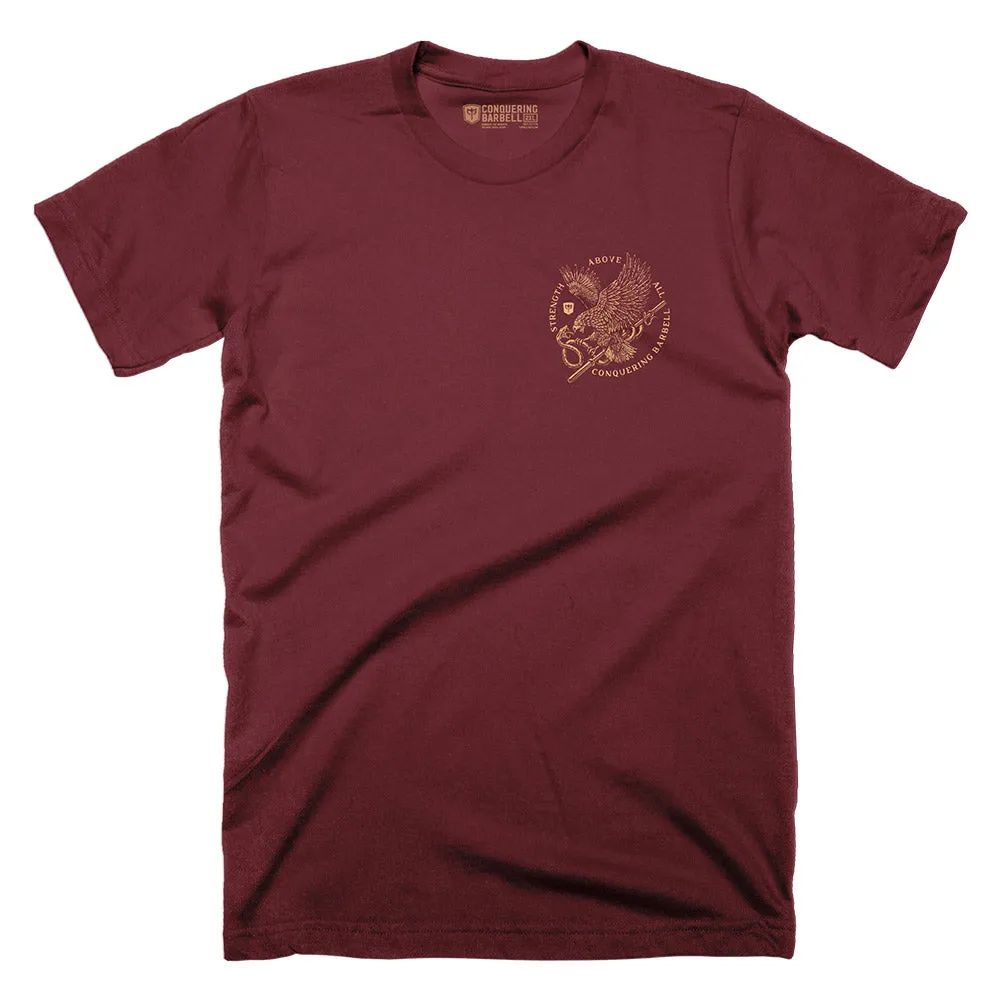 Eagle Vs Snake - on Maroon Tee