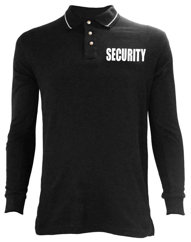 First Class Long Sleeve Security Polycotton Tactical Stripe Polo Shirts