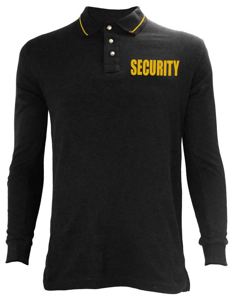 First Class Long Sleeve Security Polycotton Tactical Stripe Polo Shirts