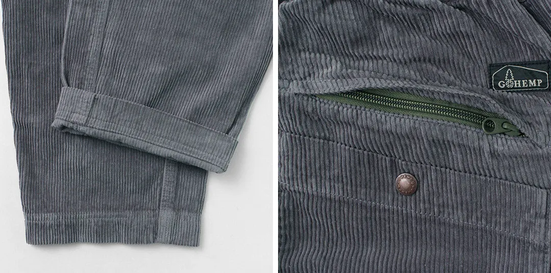 GOHEMP / Hemp Corduroy Traveler Easy Pants Wide Tapered