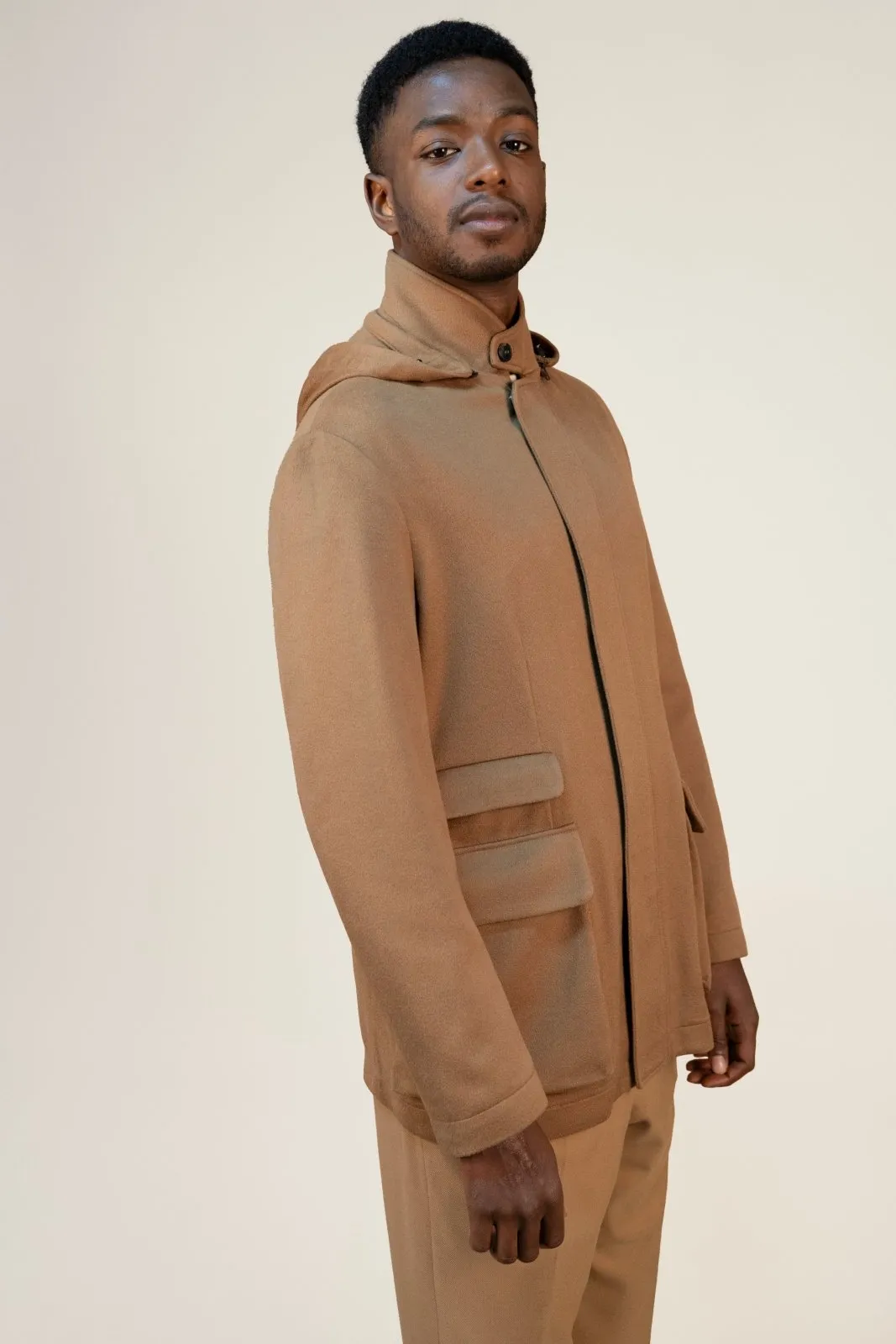 Golden Sand Cashmere Parka