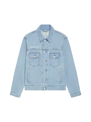 Hemp Unisex Jacket—light indigo wash