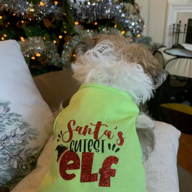 Holiday Dog Shirt | Santa's Cutest Elf