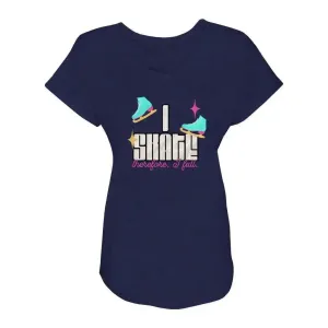 I Skate, Therefore I Fall Women’s Dolman Tee