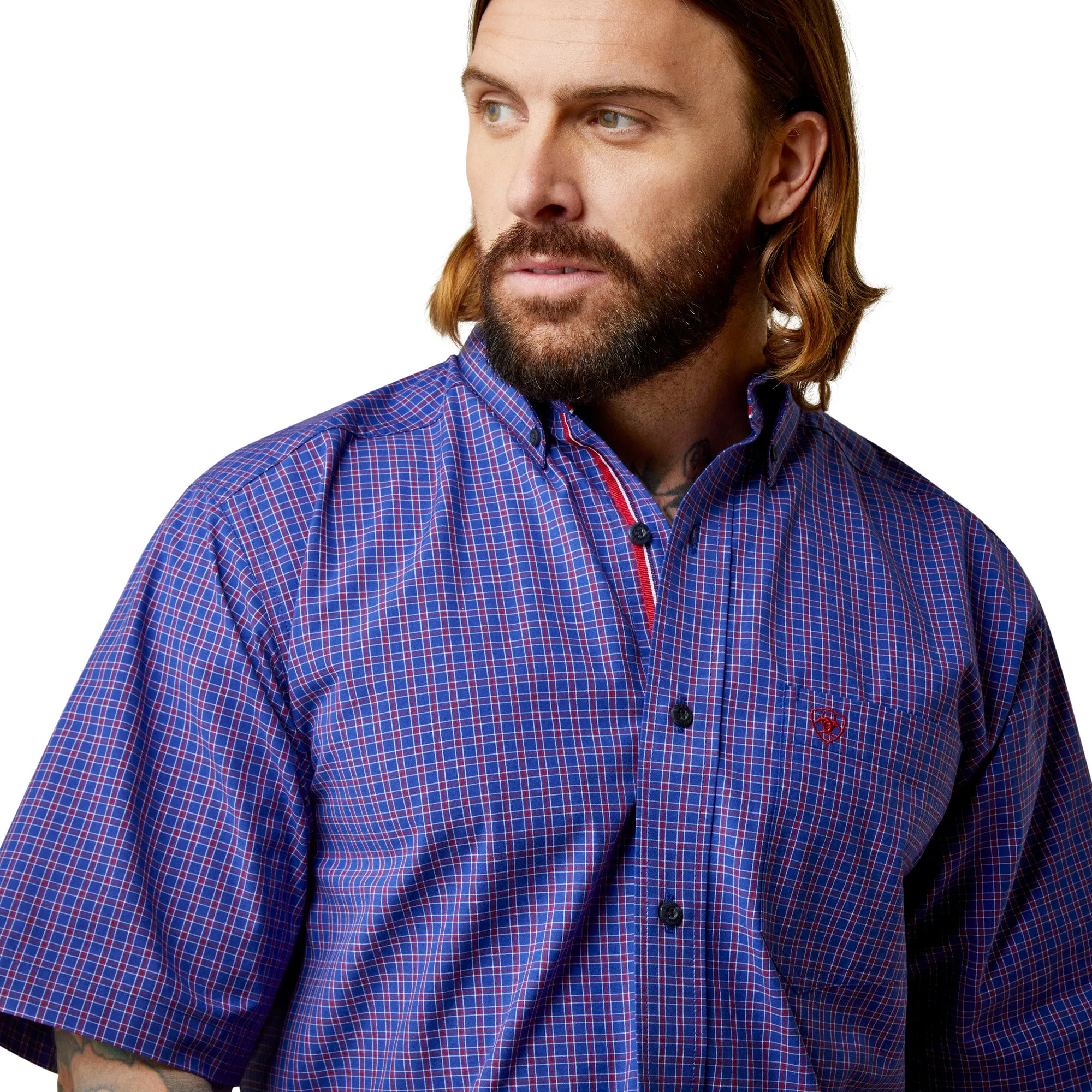 Jenson Blue Short Sleeve Button Up