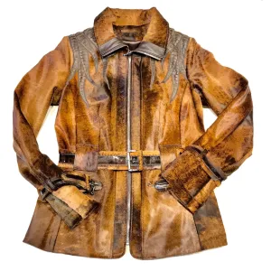 Kashani Ladies Natural Rust Pony Hair Jacket