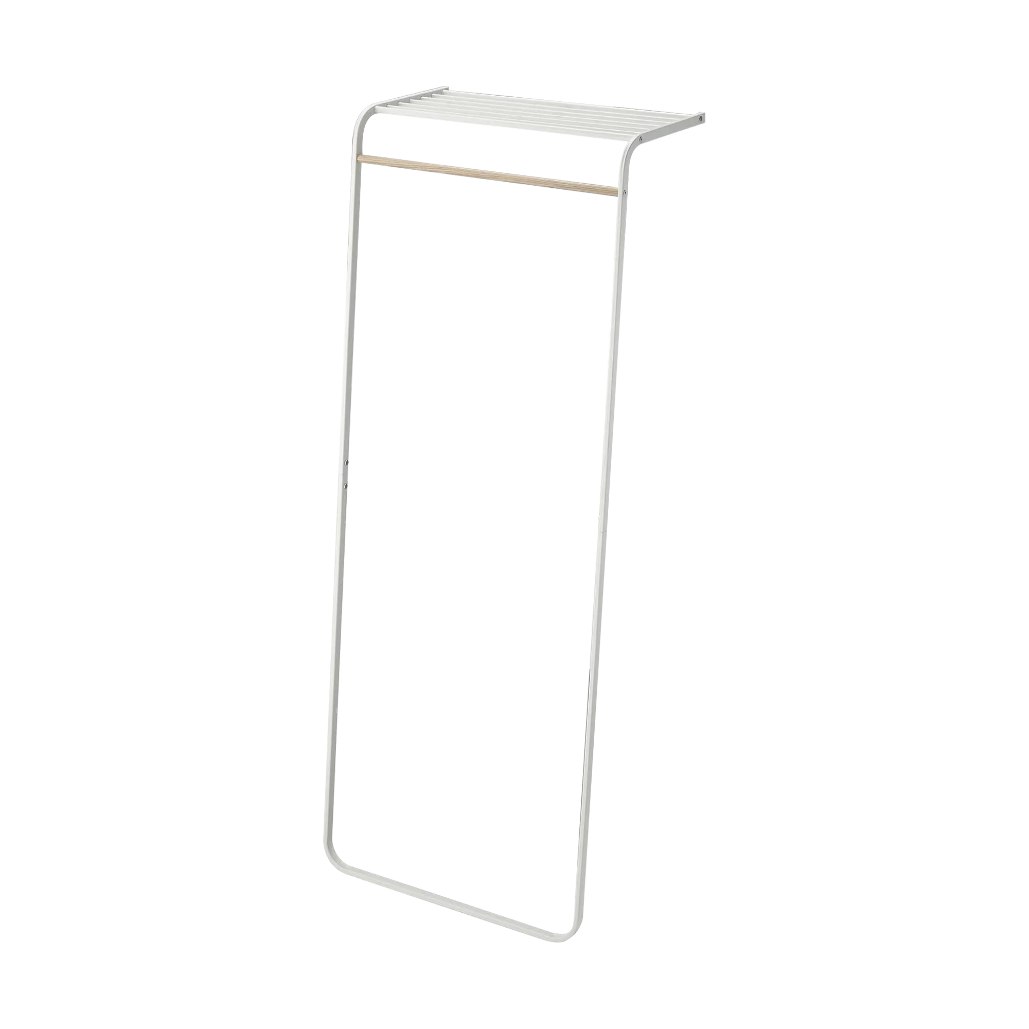 Leaning Coat Rack with Shelf (63" H)  - Steel