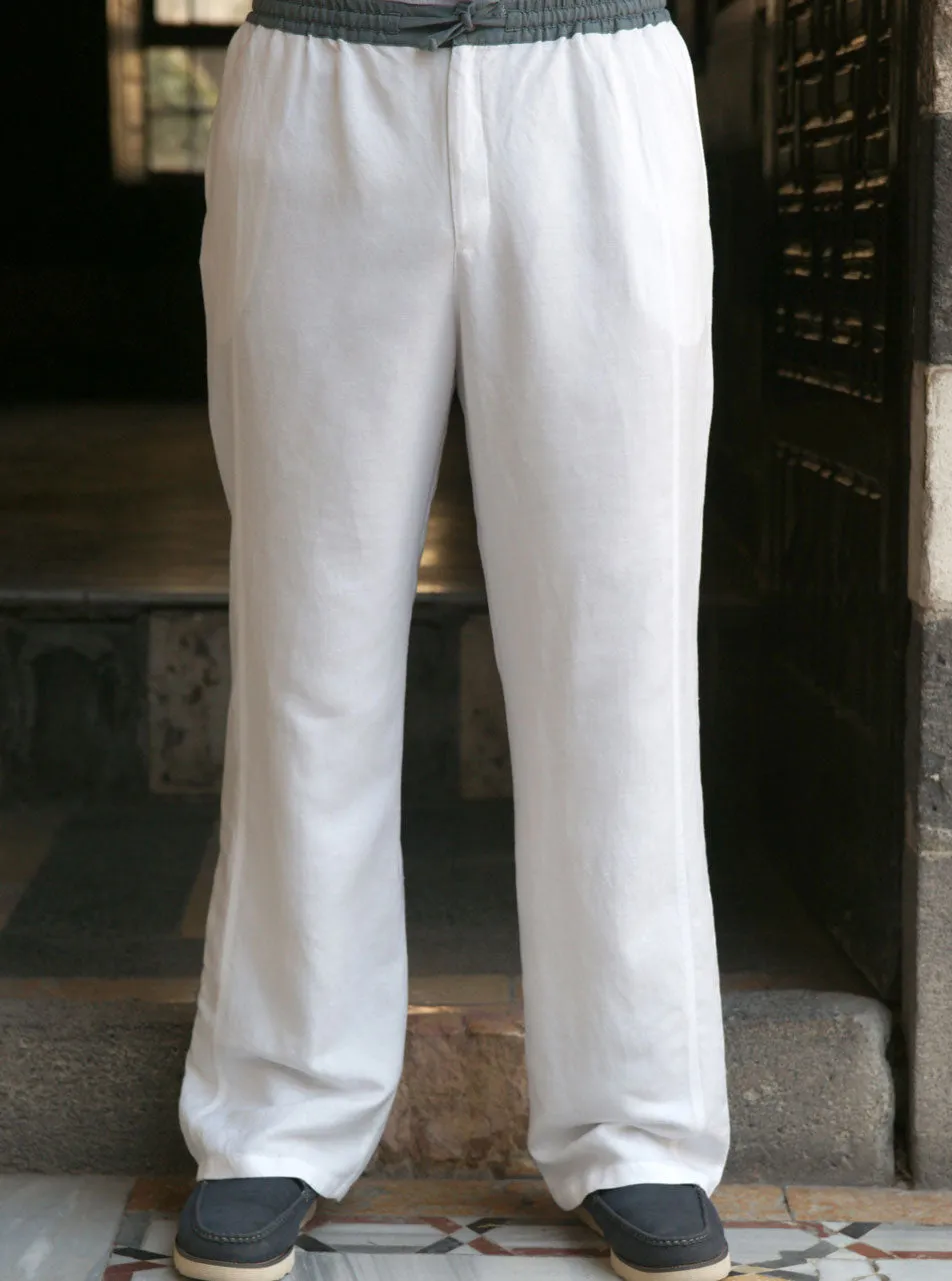 Linen Contrast Trousers