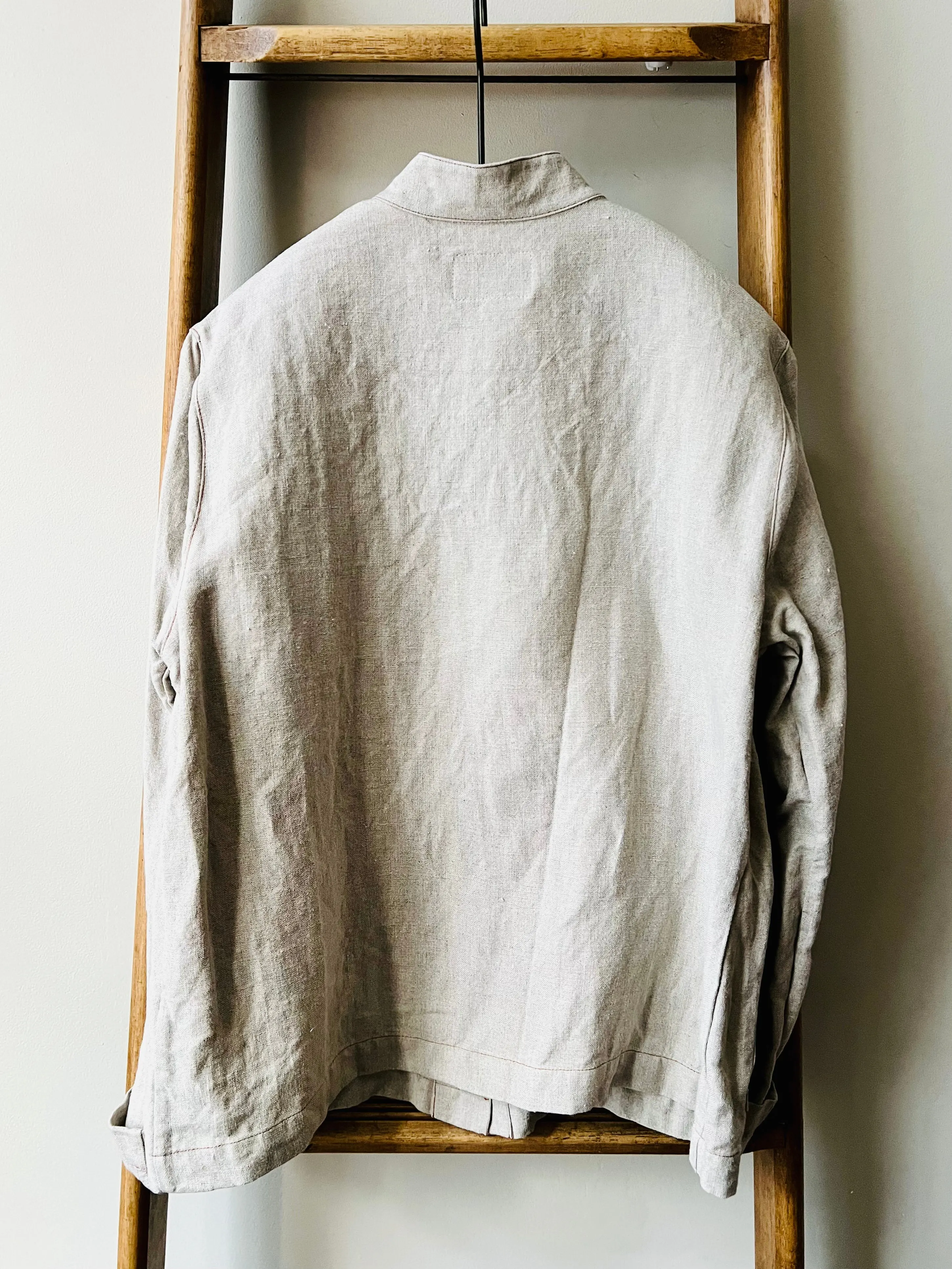 Linen Work Jacket / Natural Beige