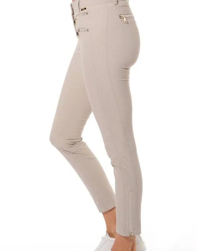 MDC Double Zip Ankle Pant - Taupe