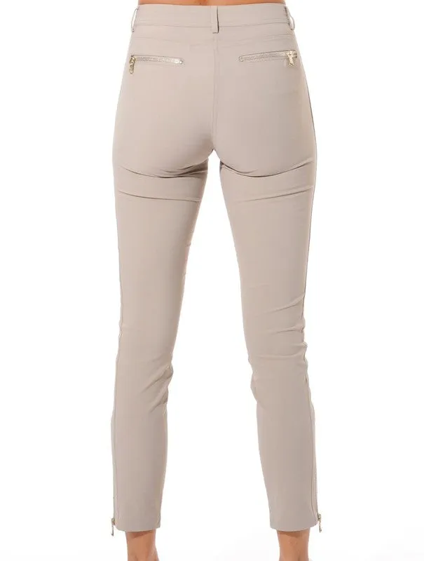 MDC Double Zip Ankle Pant - Taupe