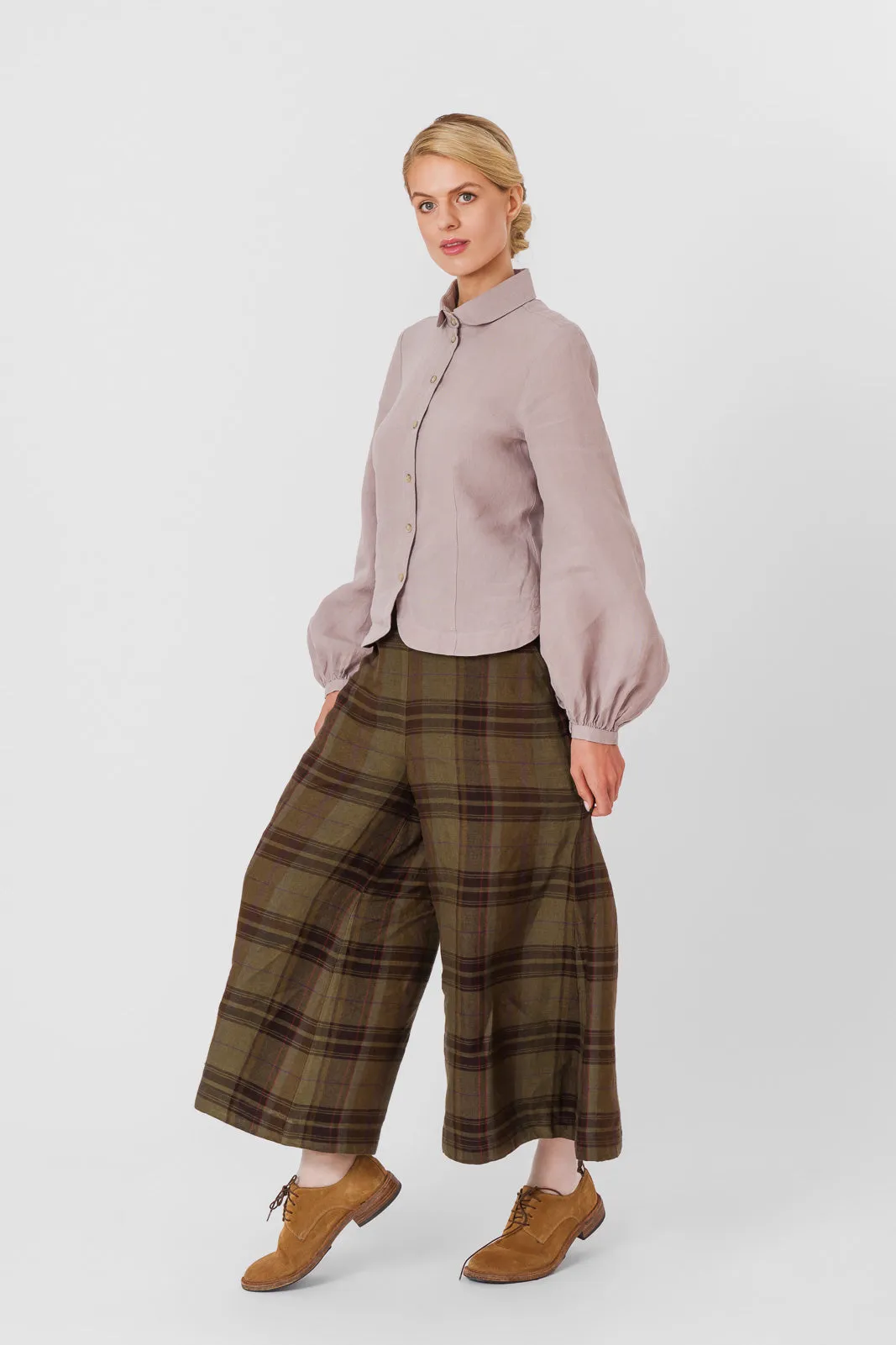 Midi Charlotte Trousers, Twill Linen