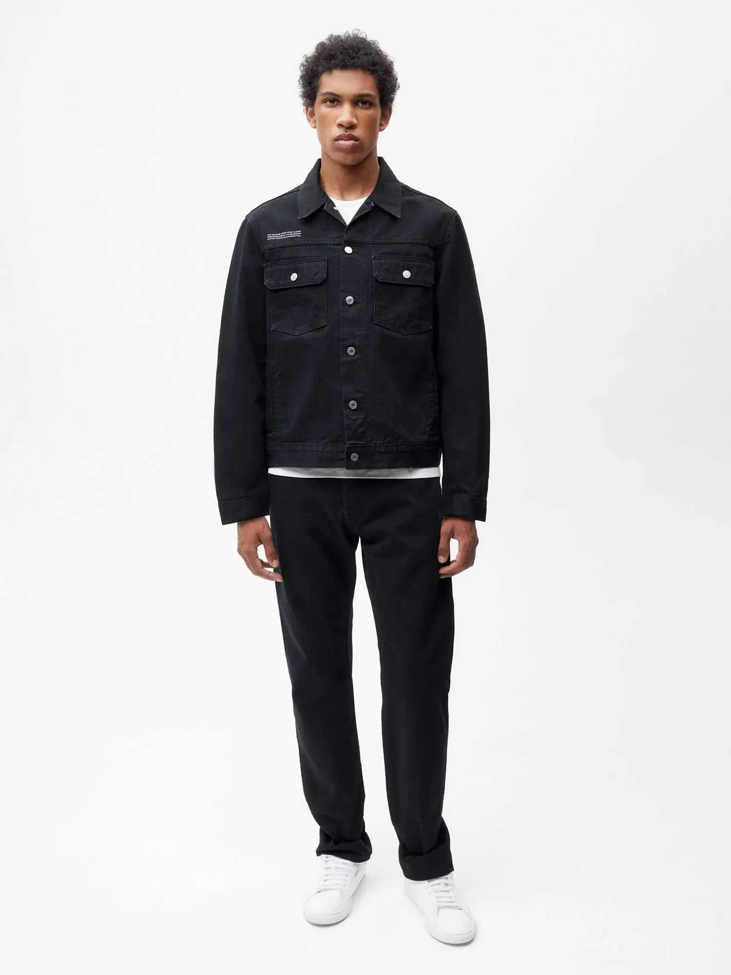 Nettle Denim Jacket—black