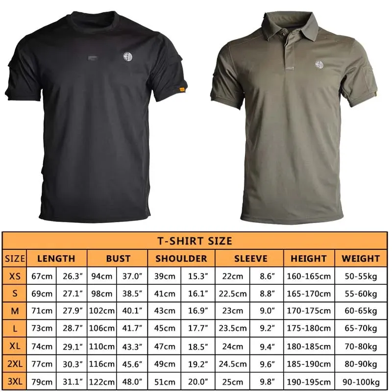 Outdoor Men's Combat Shirt Hunting Tactical Airsoft Hiking Tee Military Men Clothing T-Shirts Work Army Shirts Breathable