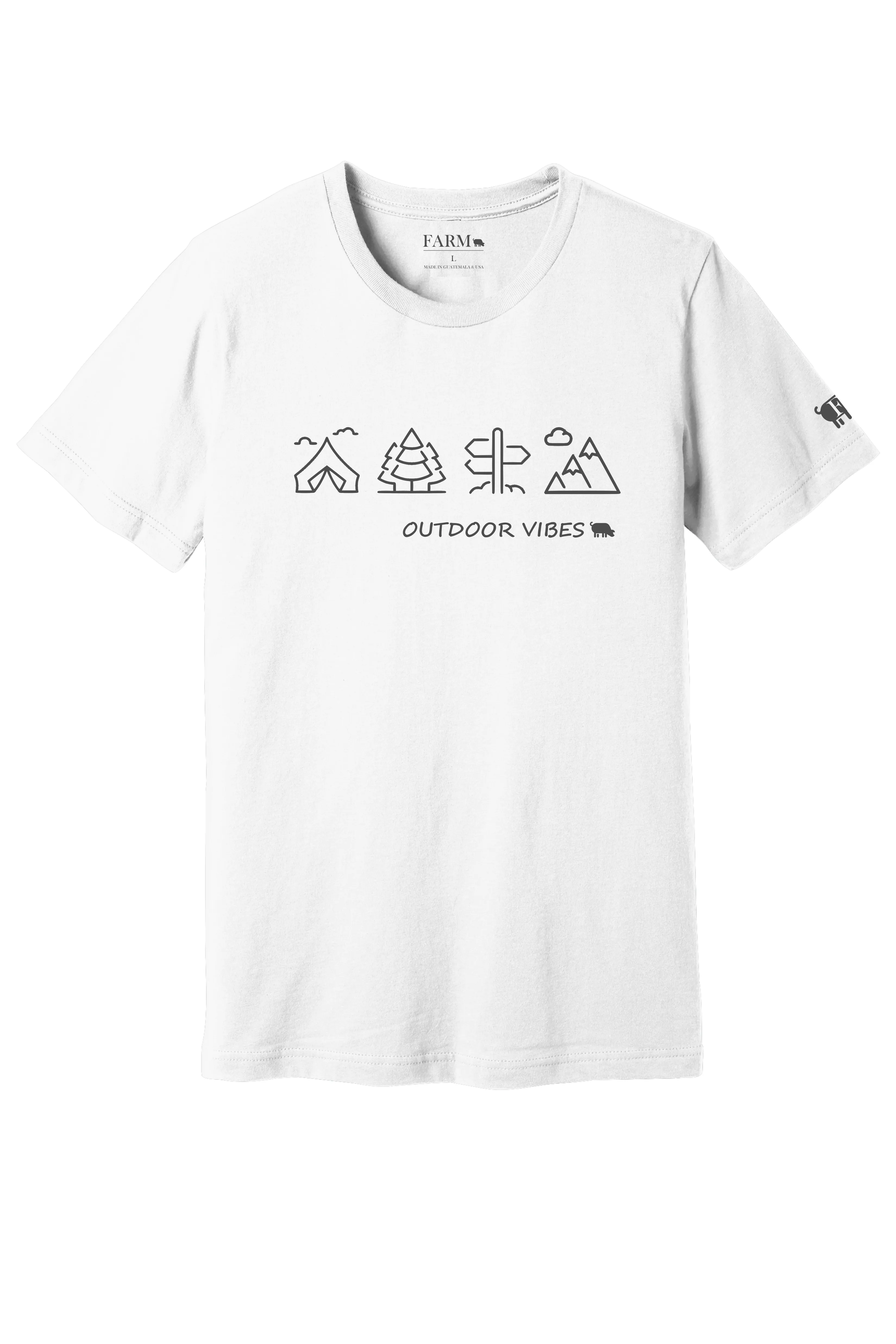 Outdoor Vibes Camping T-Shirt Adult - Collection by Farm Brand