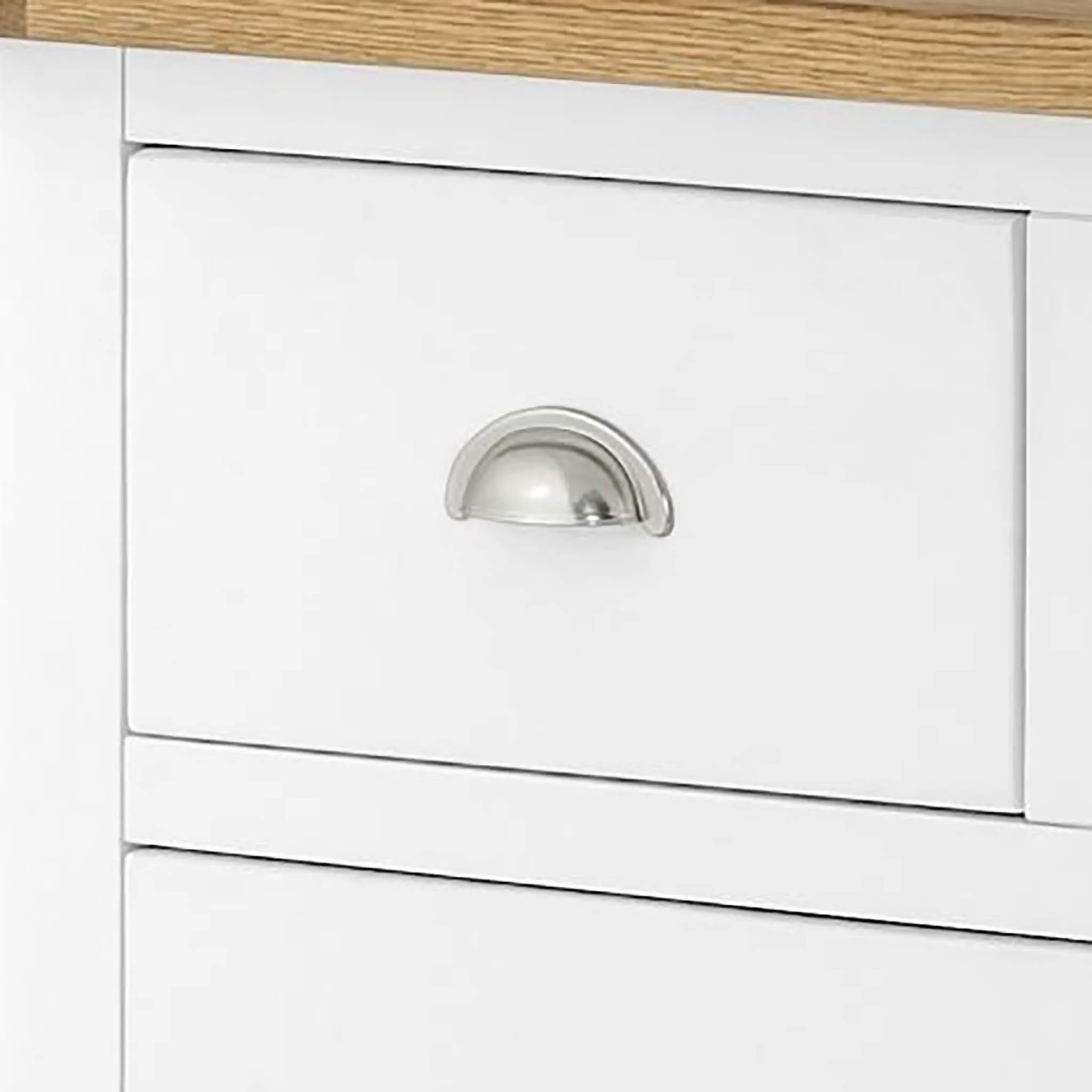 Padstow White 2 over 3 Drawer Chest