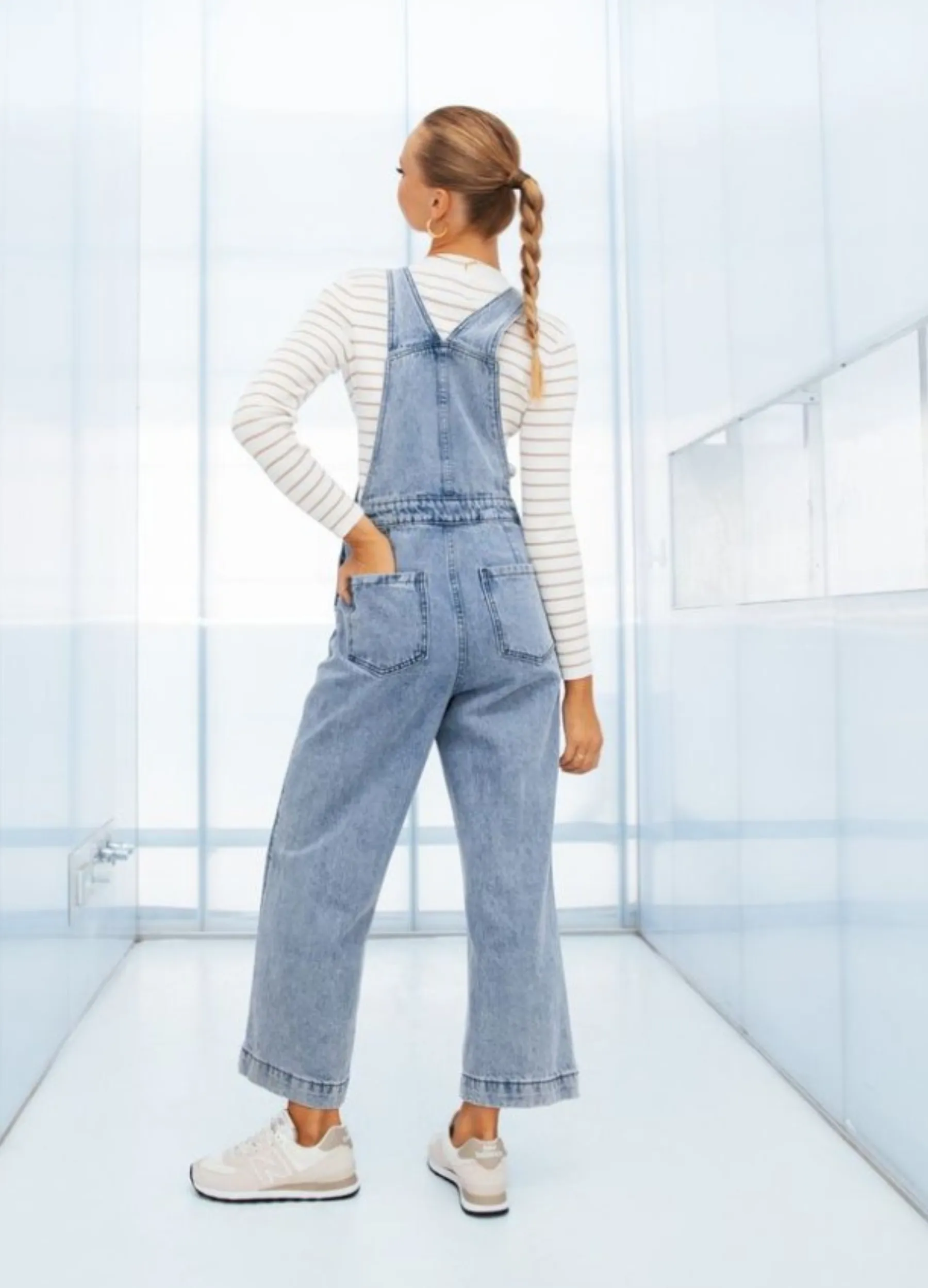 Paper Heart - Lightwash Denim Jean Overalls