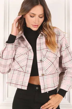 Plaid crop jacket - Online Exclusive