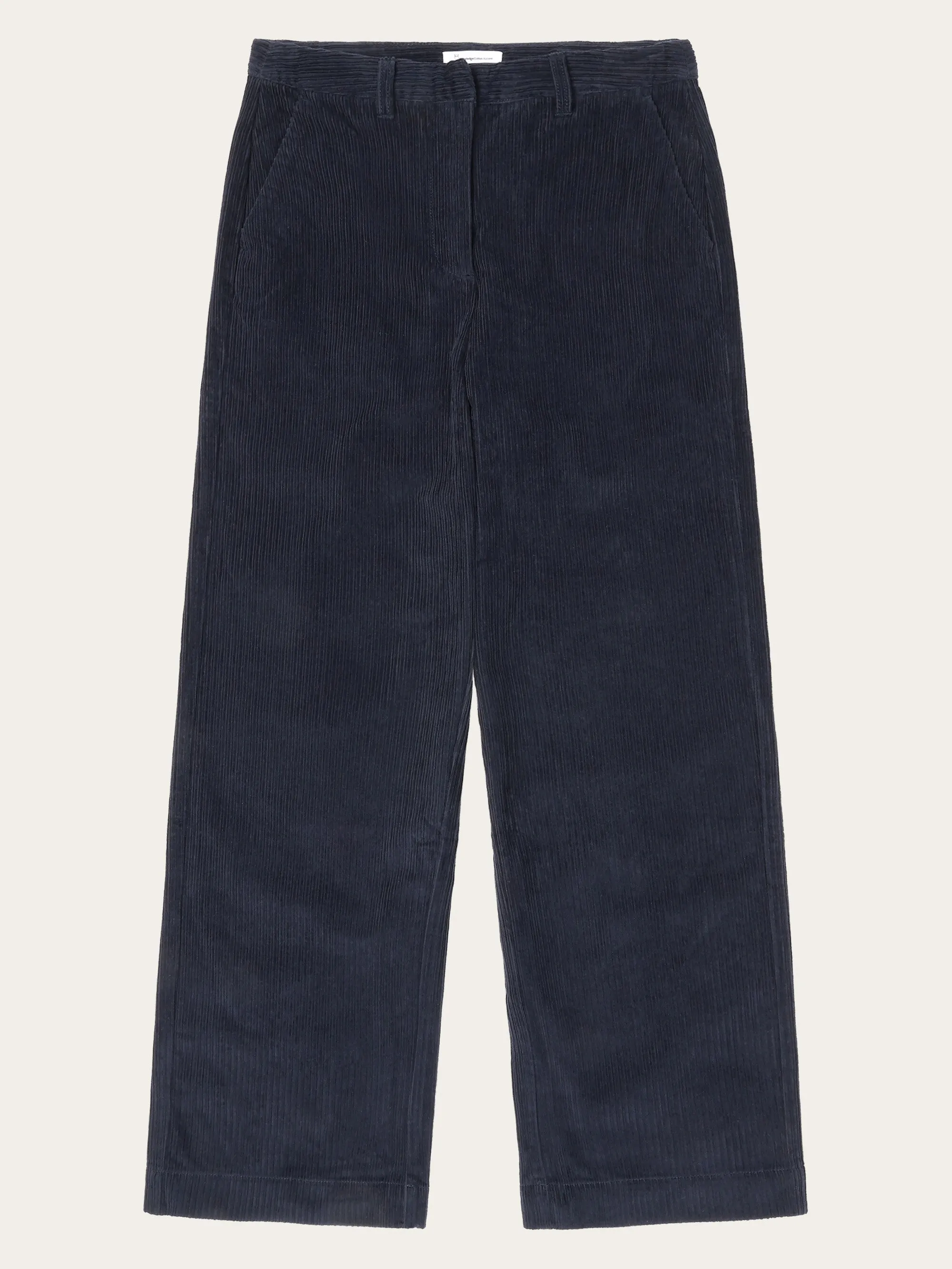 POSEY wide high-rise irregular corduroy pant - GOTS/Vegan - Night Sky