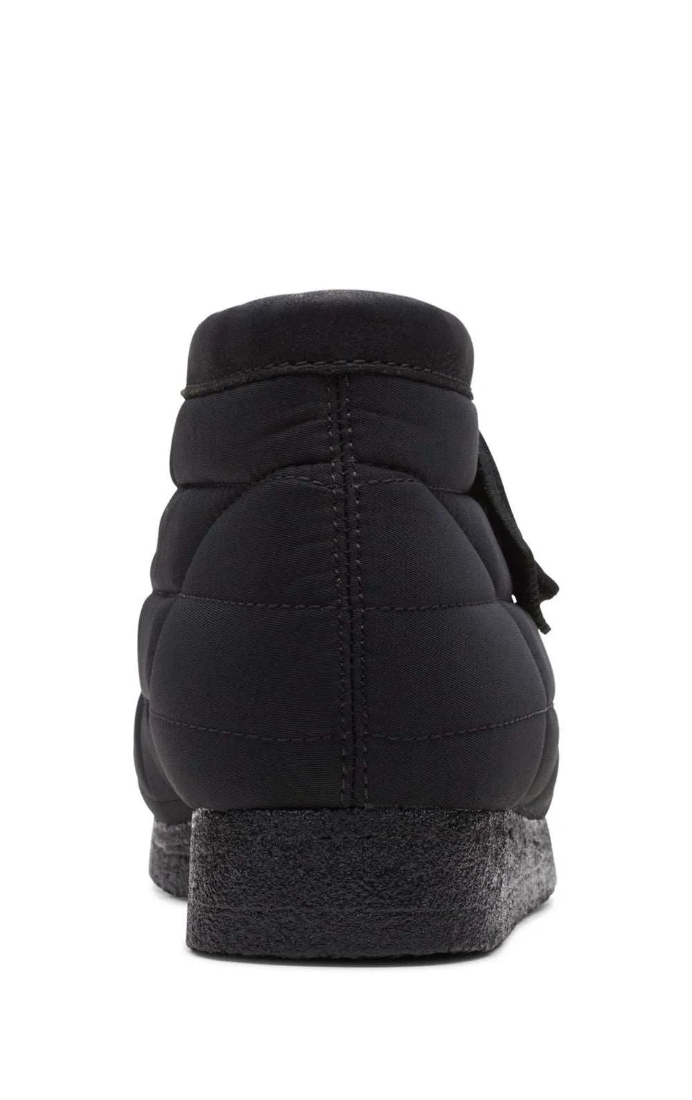 Quilted Black Wallabee Boots with Trekking Lace