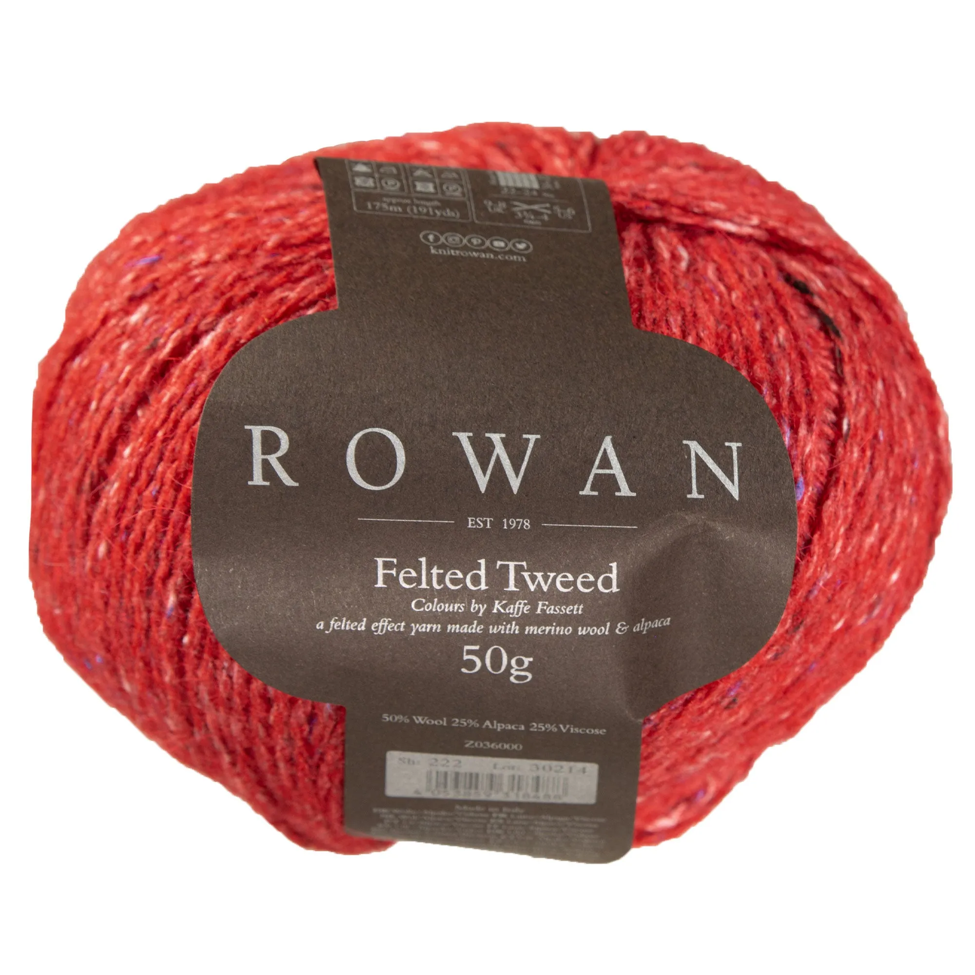 Rowan Felted Tweed Yarn - 222 Scarlet- Kaffe Fassett Colours