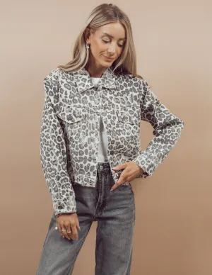 Sasha Leopard Denim Jacket