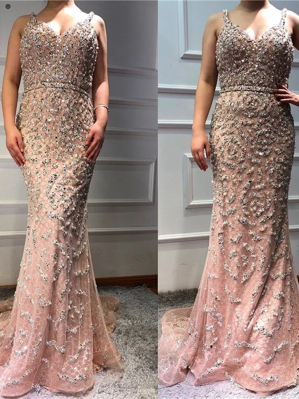 Selinadress Luxury Spaghetti Straps Prom Dress Elegant Evening Dress Formal Gown SC100