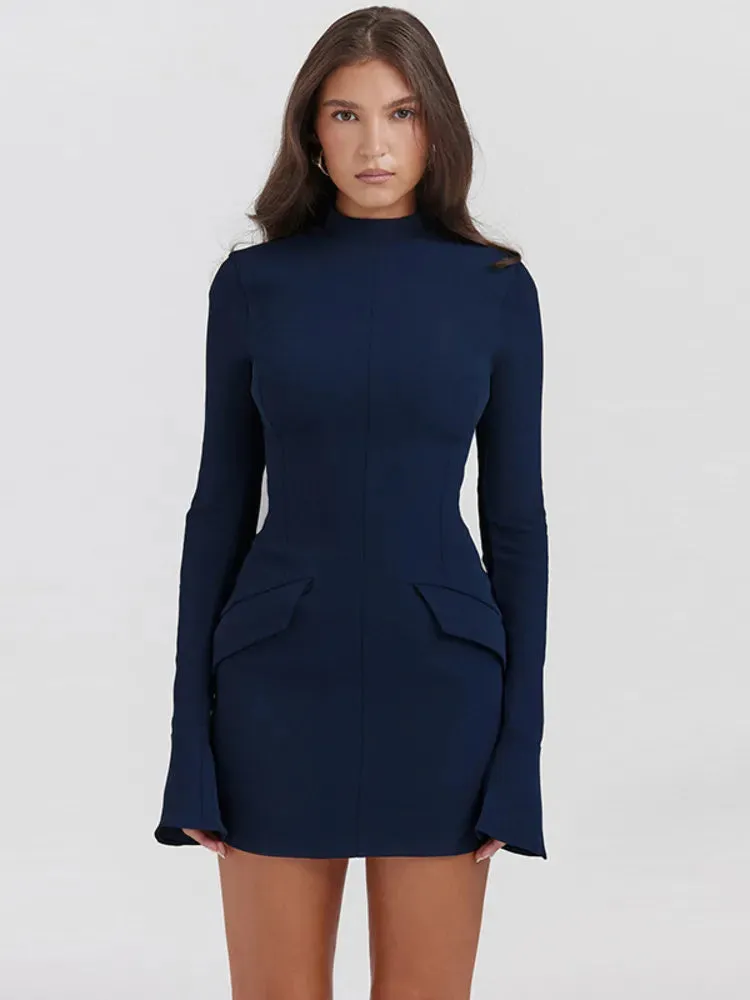 Sexy Mini Dress For Women Long Sleeve Dress Elegant