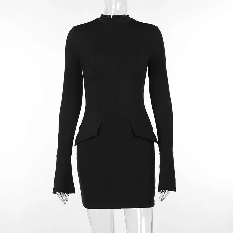 Sexy Mini Dress For Women Long Sleeve Dress Elegant