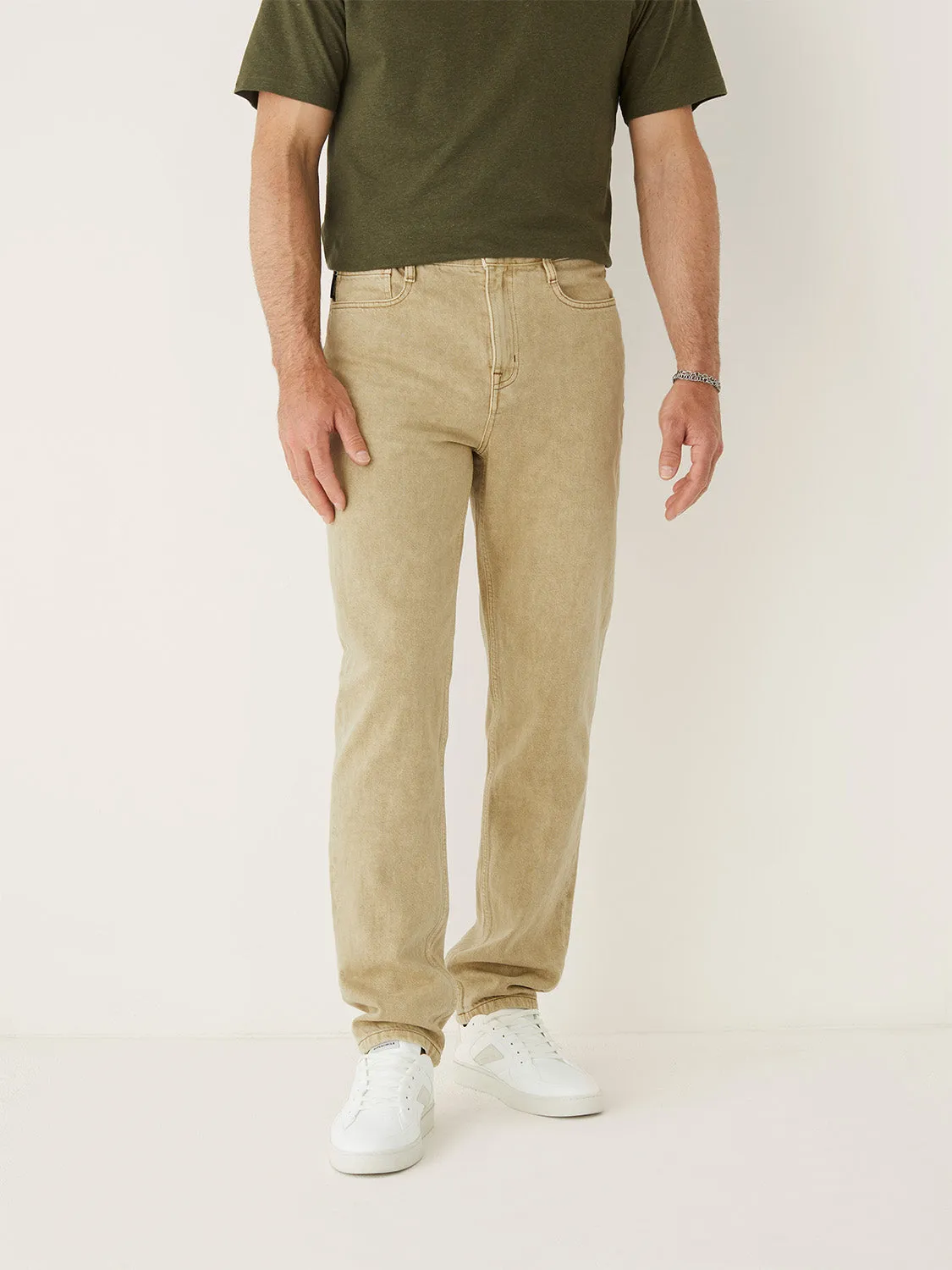 The Adam Slim Fit Hemp Jean in Sandy Beige