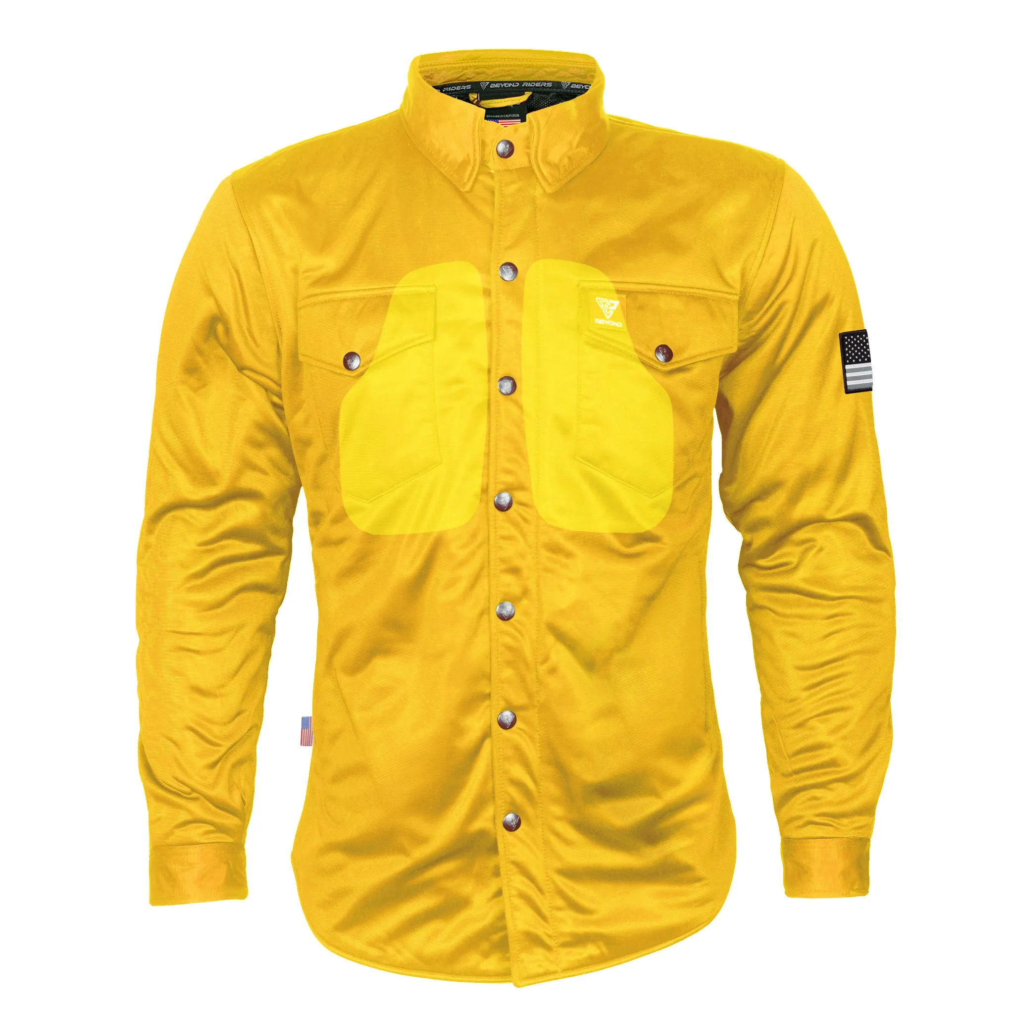 Ultra Protective Shirt - Yellow Solid with Pads