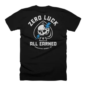 Zero Luck - on Black Tee