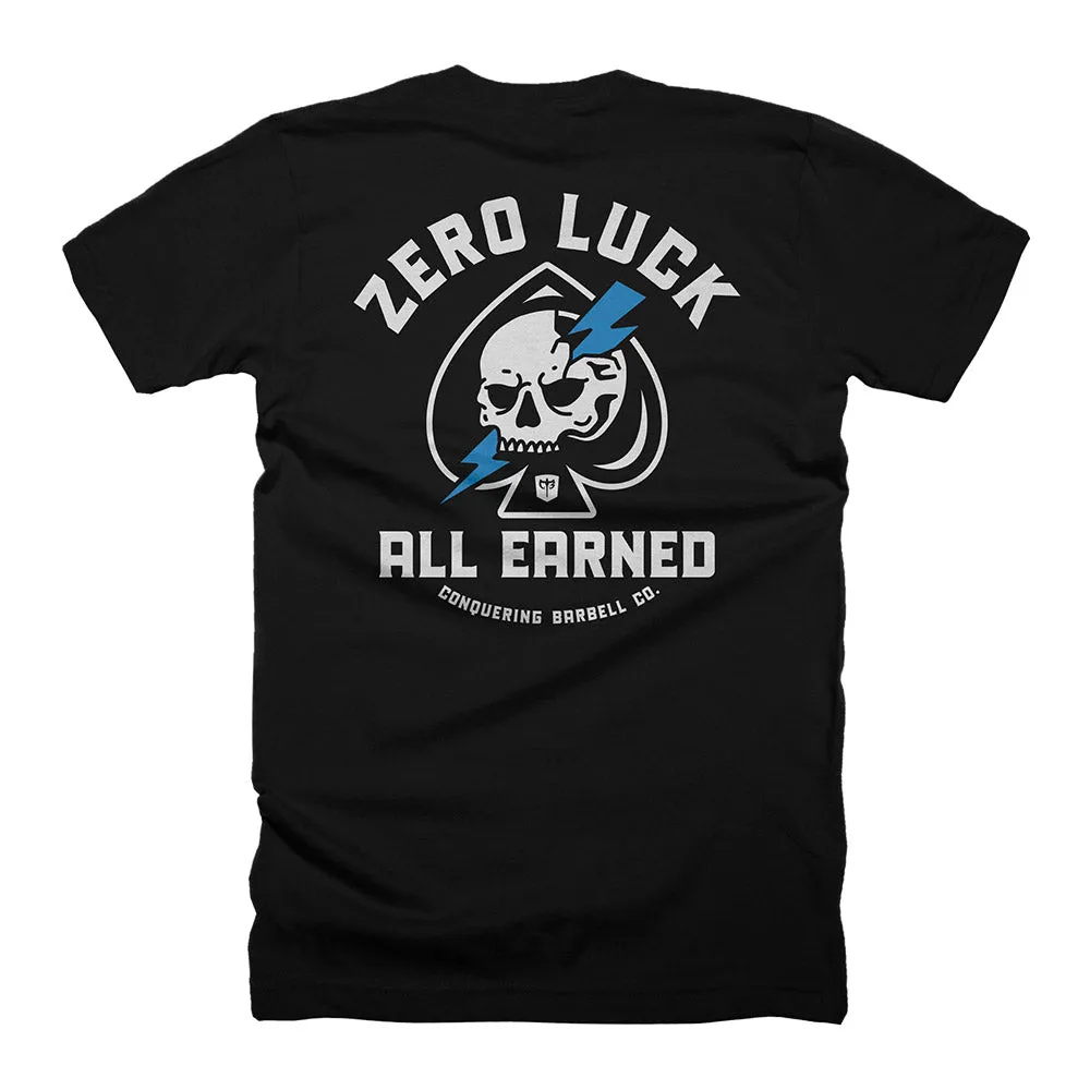 Zero Luck - on Black Tee